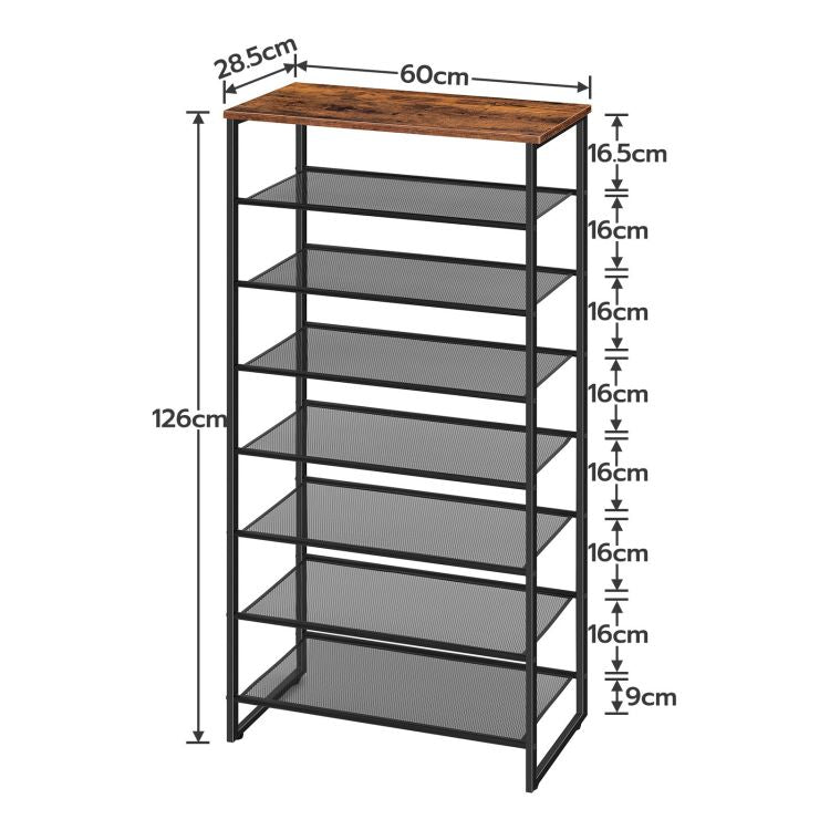 HOOBRO Schuhregal, 8-stöckige hoch Schuhschrank, Gro schmal Schuhablage, 21-28 Paar Schuhe, Stabil, für Flur, Eingang, Schlafzimmer